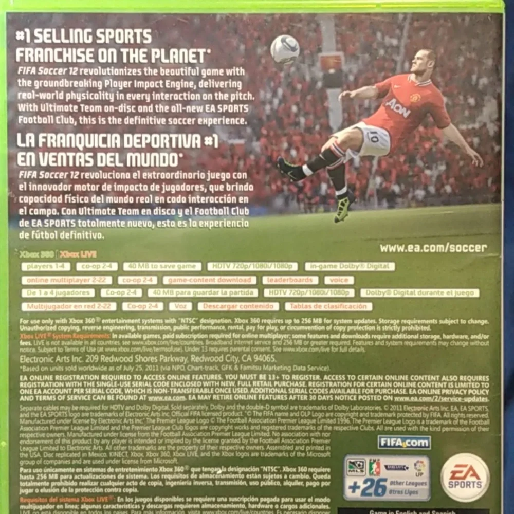 Xbox 260 FIFA‎ Soccer 12 Game